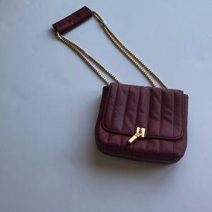 Elizabeth and James Maroon/Burgundy bag gold chain